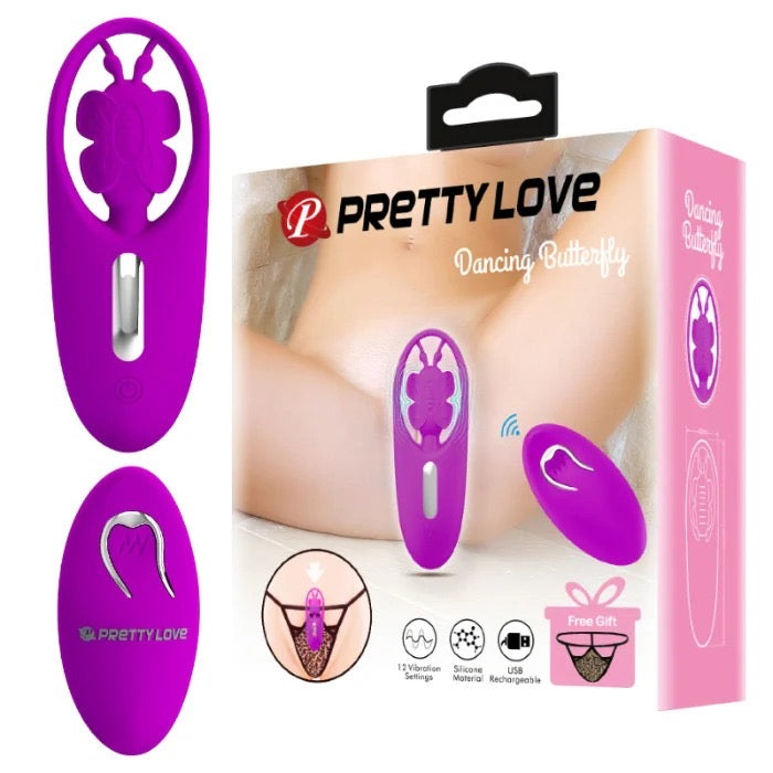 PRETTY LOVE REMOTE CONTROL PANTY VIBRATOR - DANCING BUTTERFLY