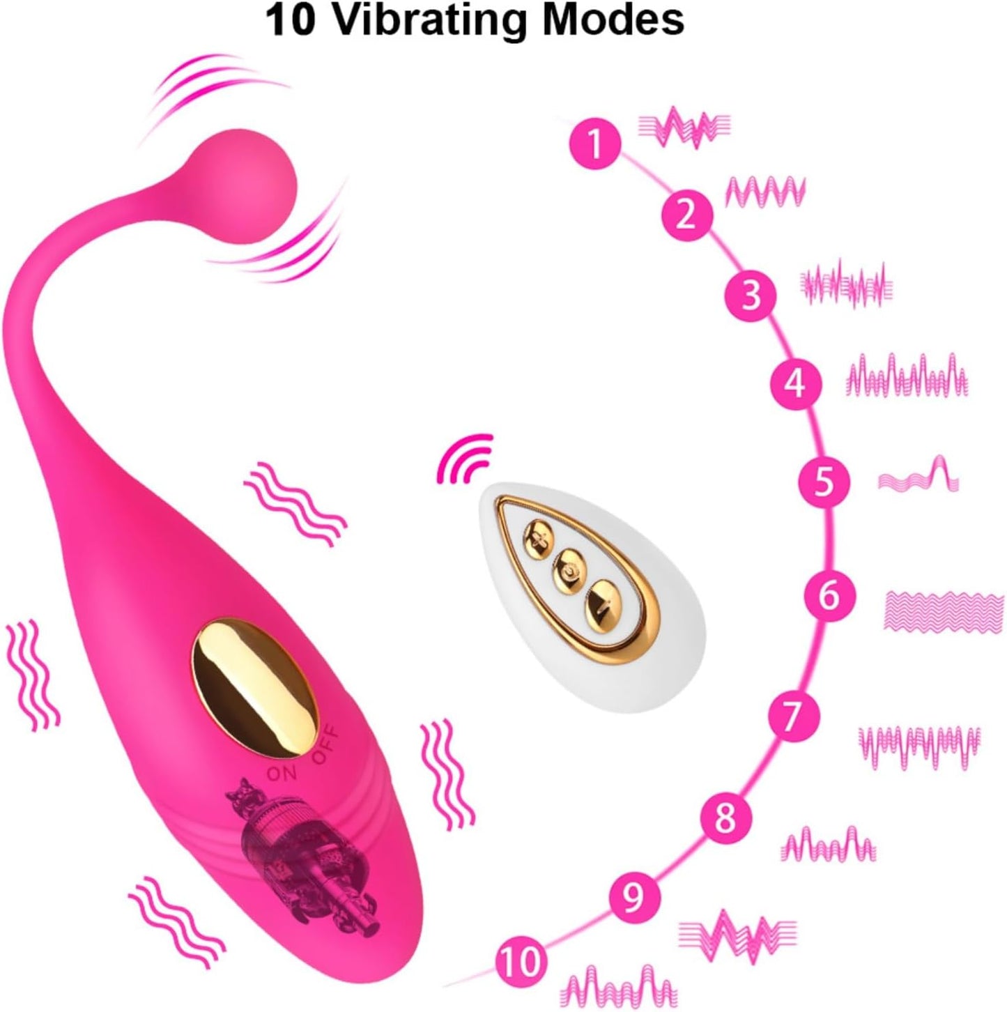 Remote Controlled Clitoris Stimulating Vibrating Egg