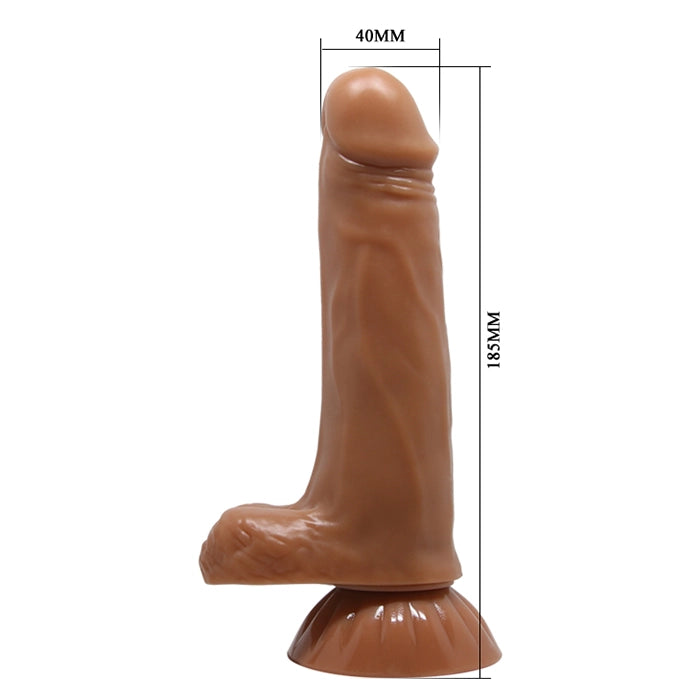 BAILE EASTON 7.3″ GLIDE & SLIDE VIBRATING DILDO