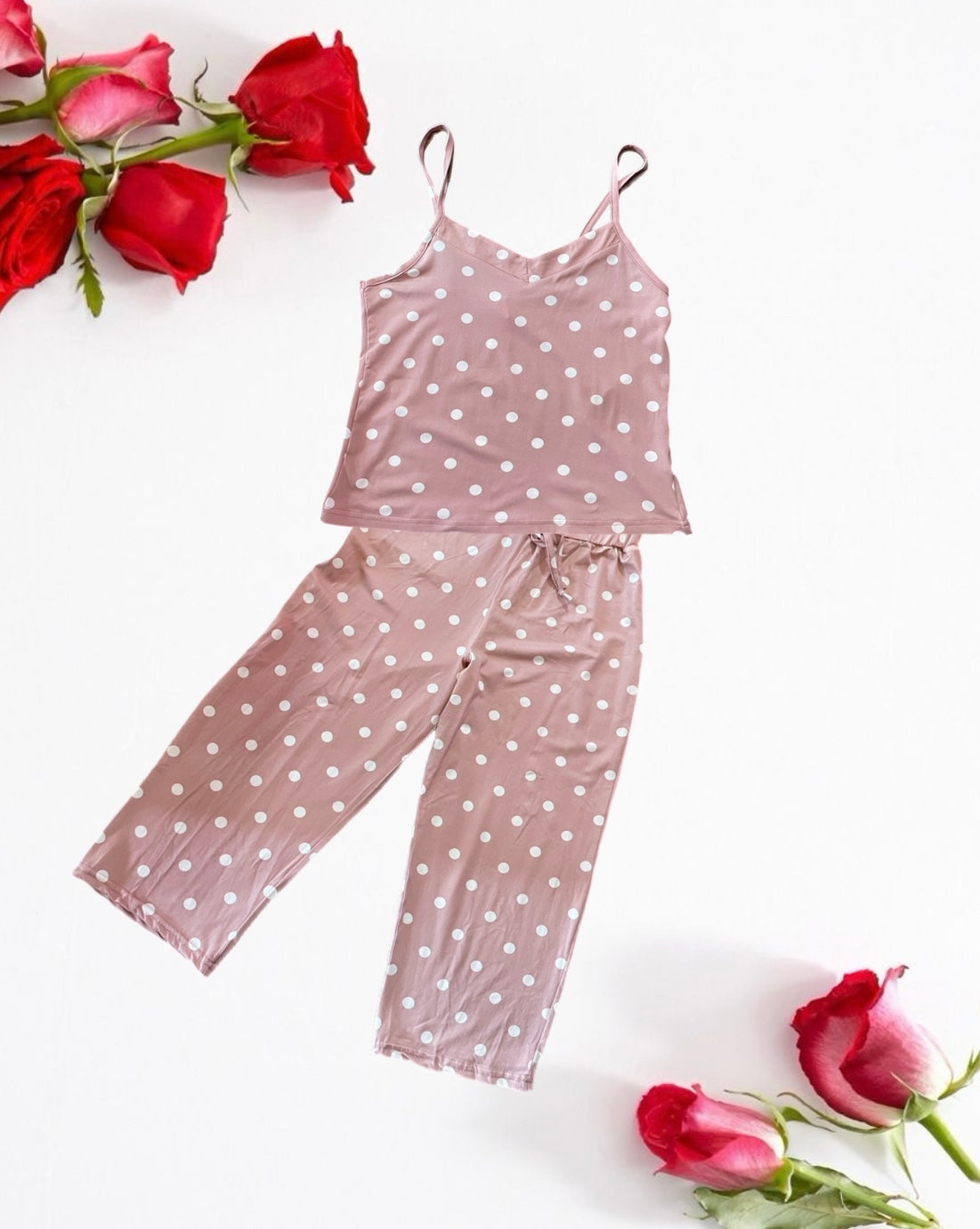 Polka Dot Cami & Capri Pj Set