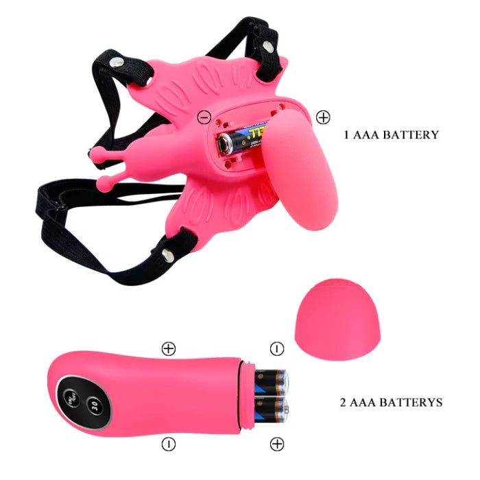 ULTRA BUTTERFLY REMOTE CONTROL STRAP ON VIBRATOR