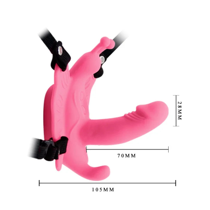 ULTRA BUTTERFLY REMOTE CONTROL STRAP ON VIBRATOR