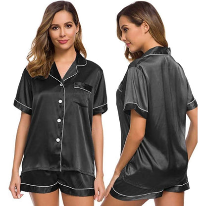 Online Only! Satin Button Down Shorty Pj Set